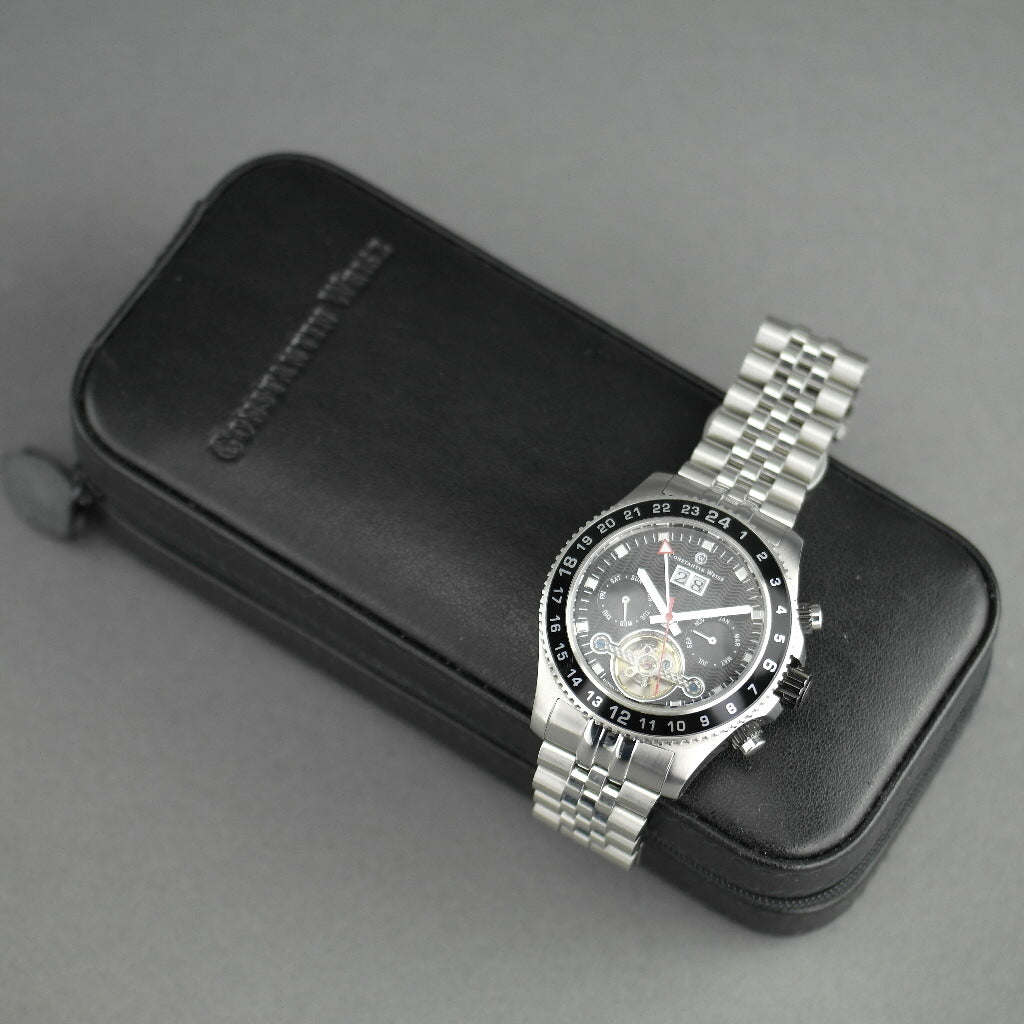 Constantin Weisz Classic Reloj de pulsera automático con corazón abierto y brazalete