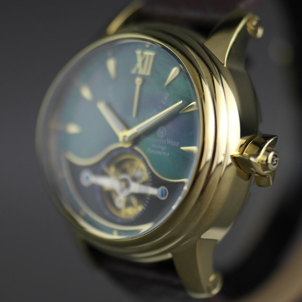 Constantin Weisz Edition Heritage Panamerica Automatische vergoldete Armbanduhr
