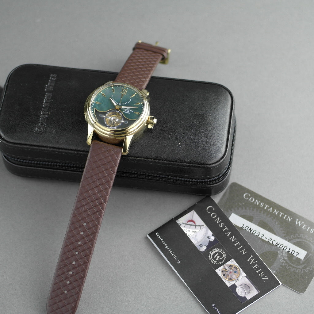 Constantin Weisz Edition Heritage Panamerica Automatic gold plated wristwatch