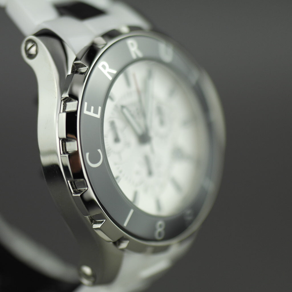 Cerruti 1881 Chronograph White ceramic wristwatch with bracelet