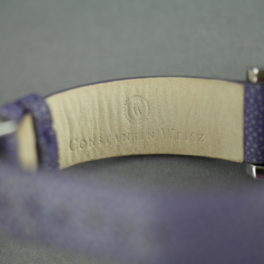 Constantin Weisz Purple Love Reloj de pulsera automático con esfera de nácar y bisel incrustado