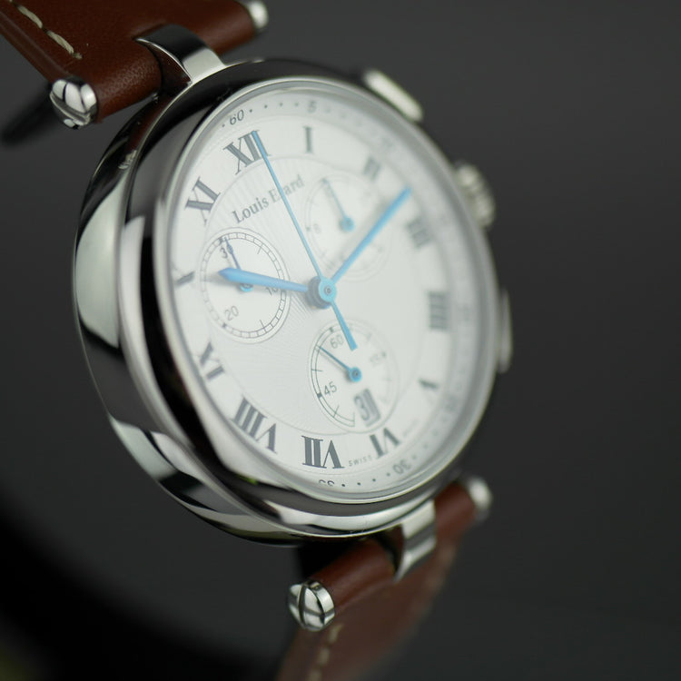 Louis Erard Chronograph-Armbanduhr mit Armband aus der Romance-Kollektion