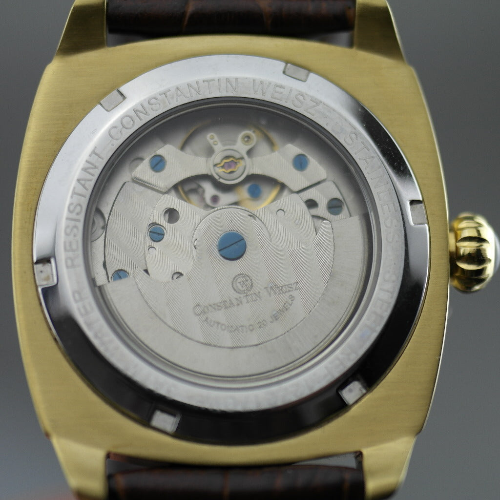 Automatische Herrenarmbanduhr von Constantin Weisz mit Mondphasen und verkrusteter Lünette