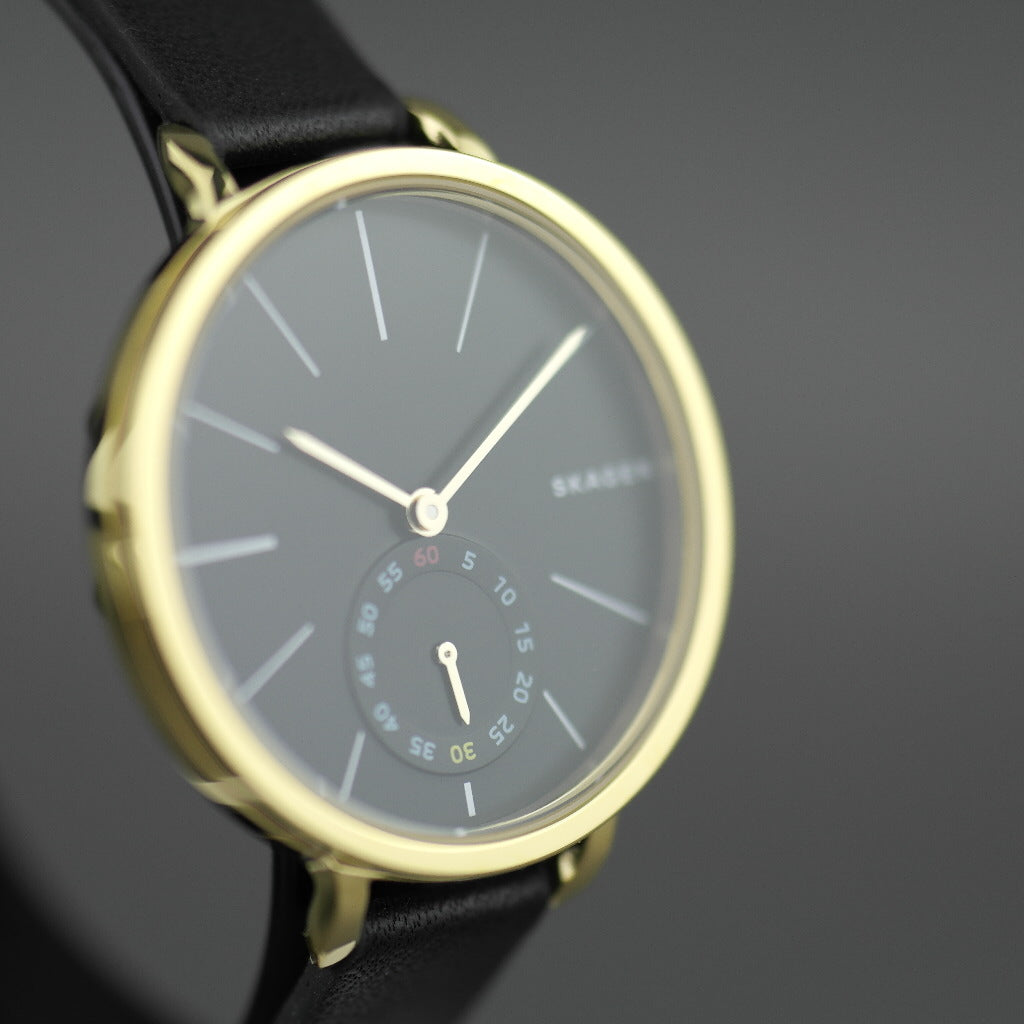 Reloj de pulsera Skagen Hagen chapado en oro con correa