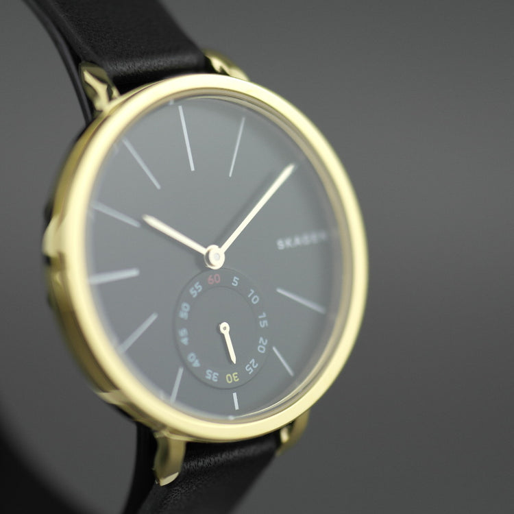 Reloj de pulsera Skagen Hagen chapado en oro con correa