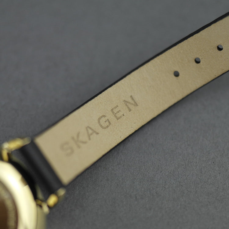 Skagen Hagen gold plated wrist watch with strap