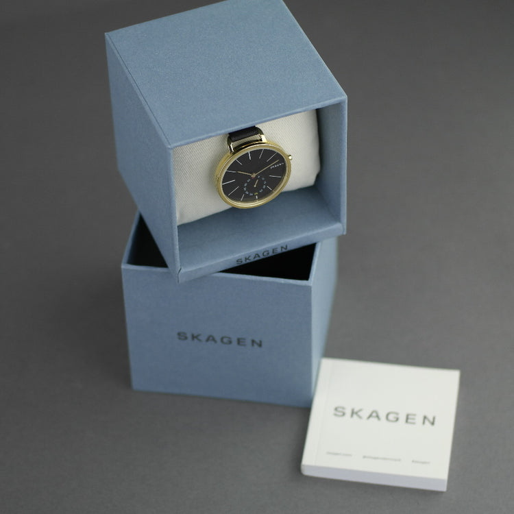 Skagen Hagen gold plated wrist watch with strap