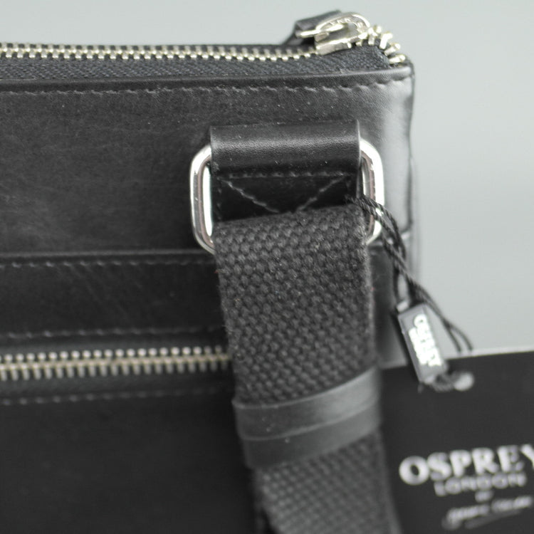 Osprey London Matthew X-Body Umhängetasche aus glasiertem Kalbsleder