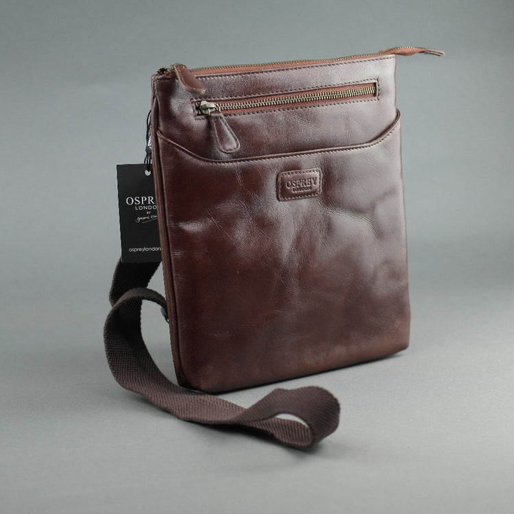 Osprey London Bolso cruzado Matthew X-Body de piel de becerro esmaltada