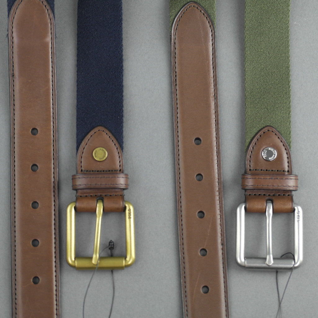 Polo Ralph Lauren Men's Webbed Roller Buckle Belt