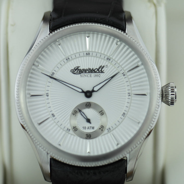 Ingersoll Bloomsbury wrist watch black leather strap