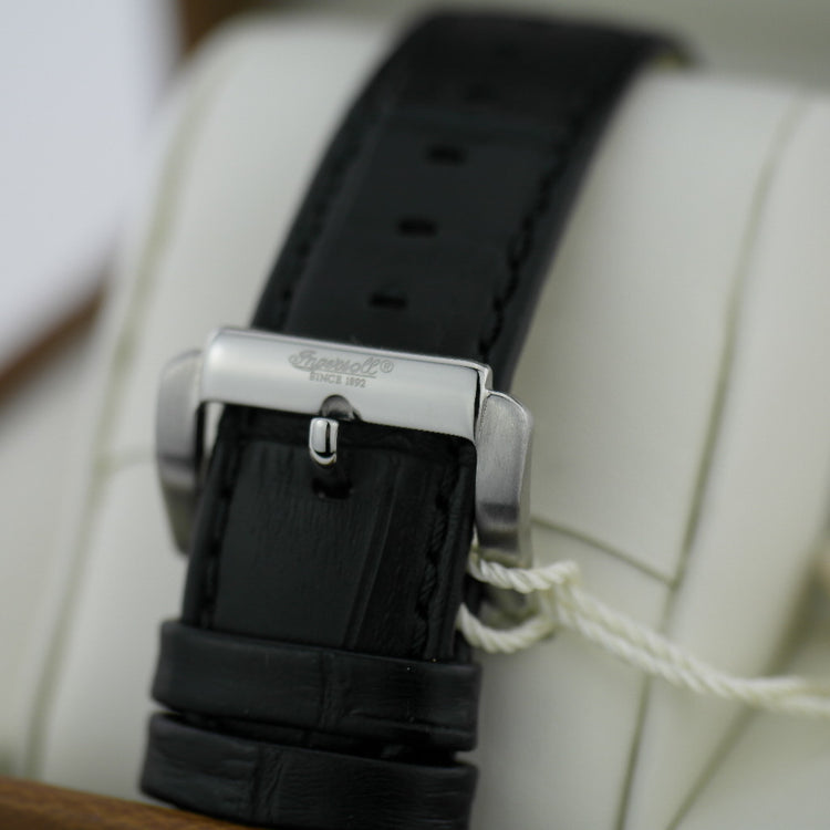 Ingersoll Bloomsbury wrist watch black leather strap