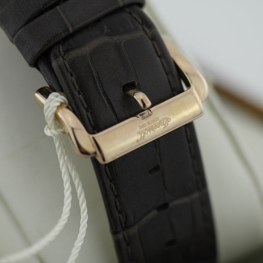 Tachymeter quartz Ingersoll Exmouth wrist watch brown leather strap