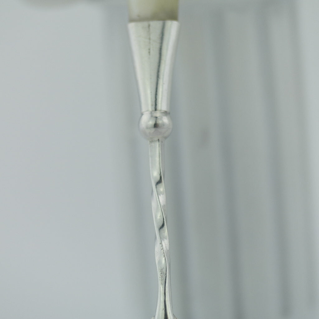 Antique 1923 sterling silver fork with Nacre / MOP handle Birmingham