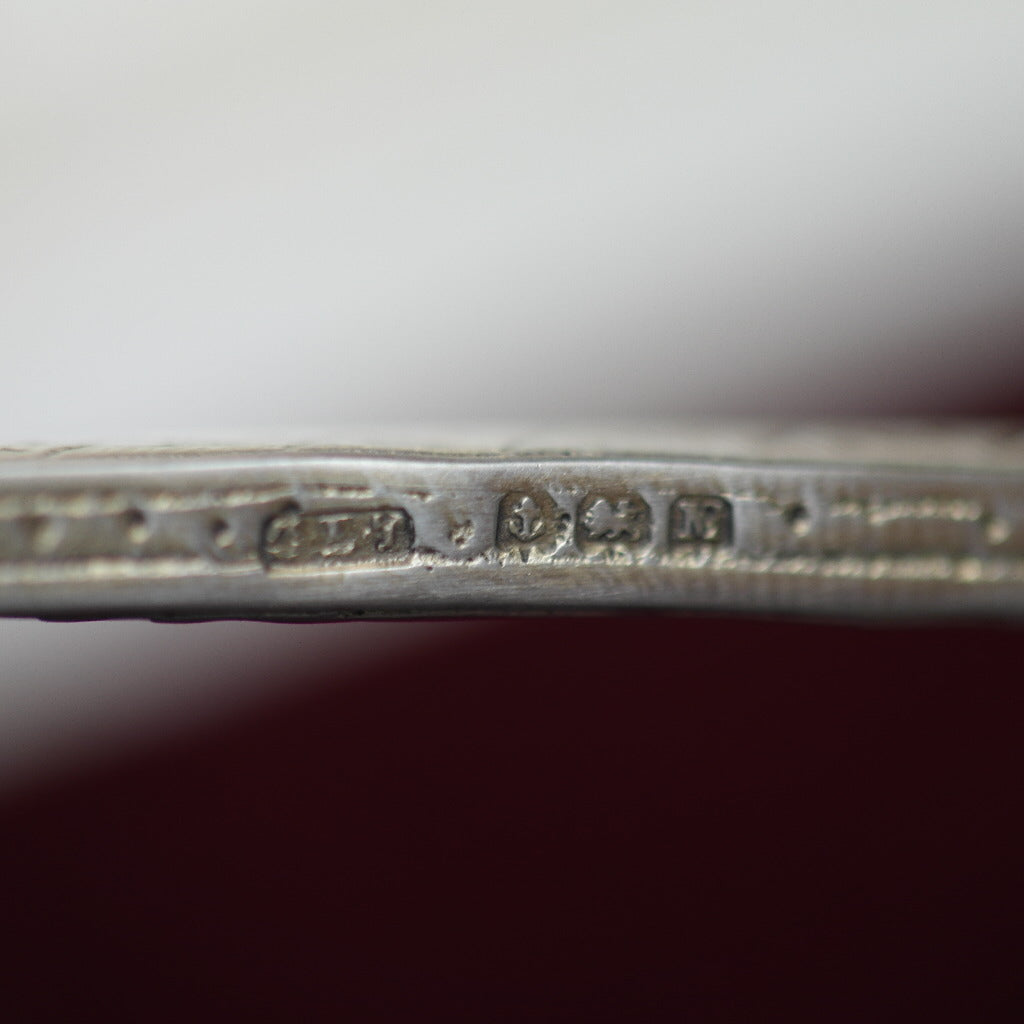 Antigua cuchara de unción de plata maciza de 1936 de 245 mm fabricada por Charles Edwin Turner en Birmingham