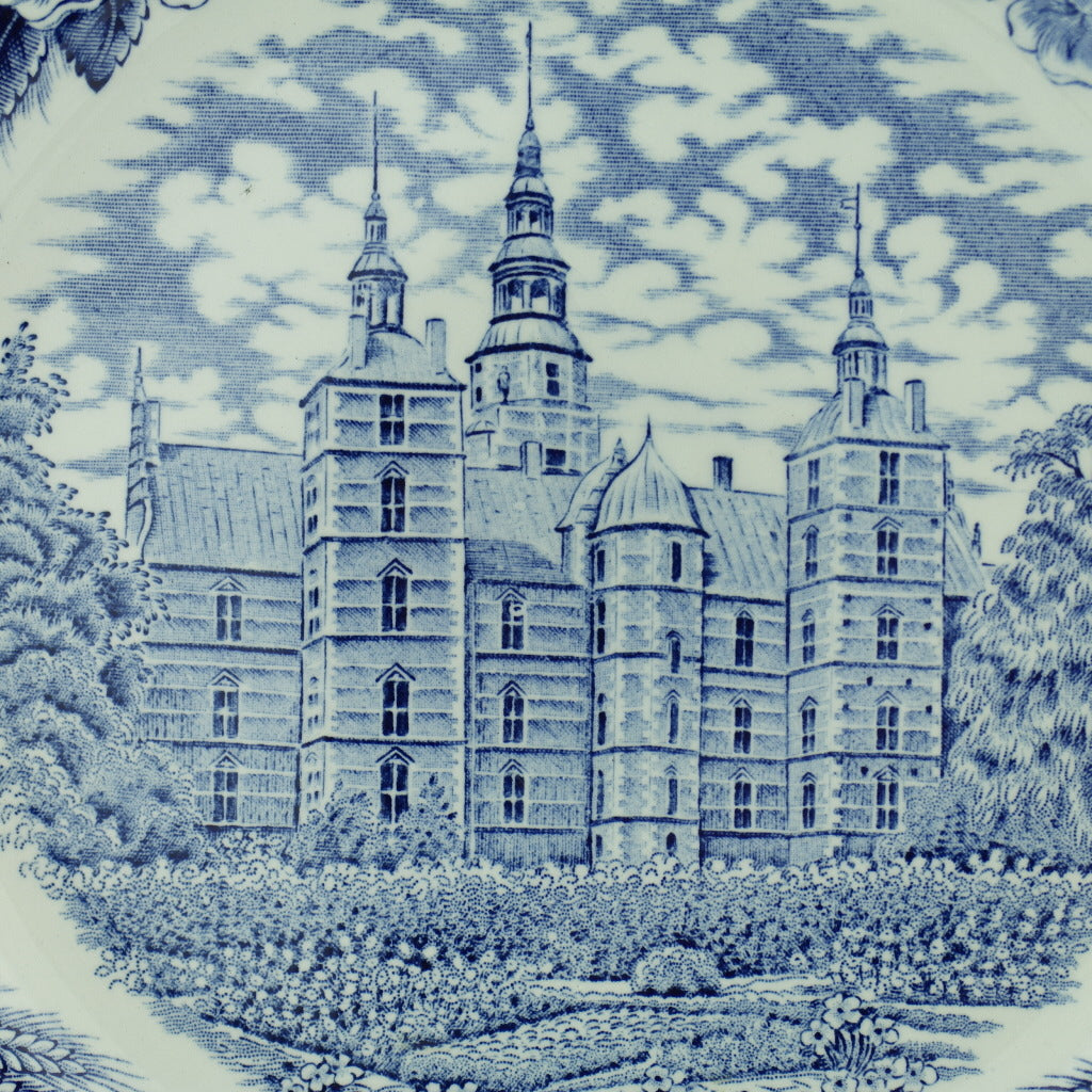 Plato de cerámica vintage de 1978 ROSENBORG SLOT Dinamarca Royal Decor