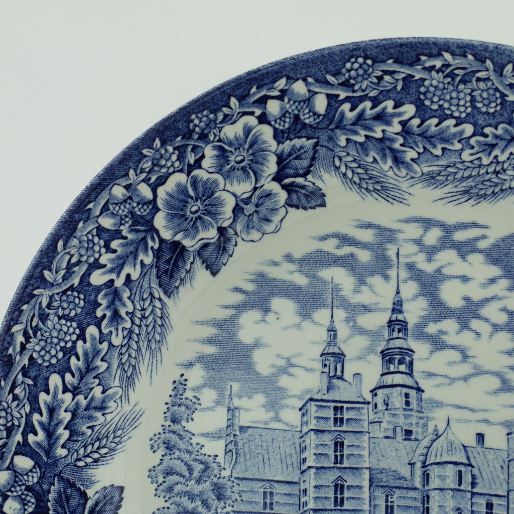 Plato de cerámica vintage de 1978 ROSENBORG SLOT Dinamarca Royal Decor