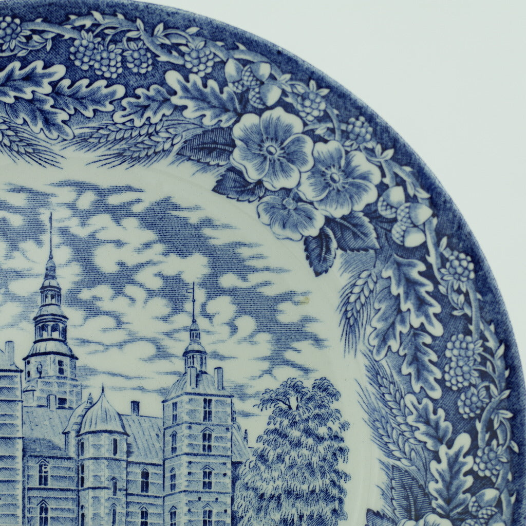 Plato de cerámica vintage de 1978 ROSENBORG SLOT Dinamarca Royal Decor