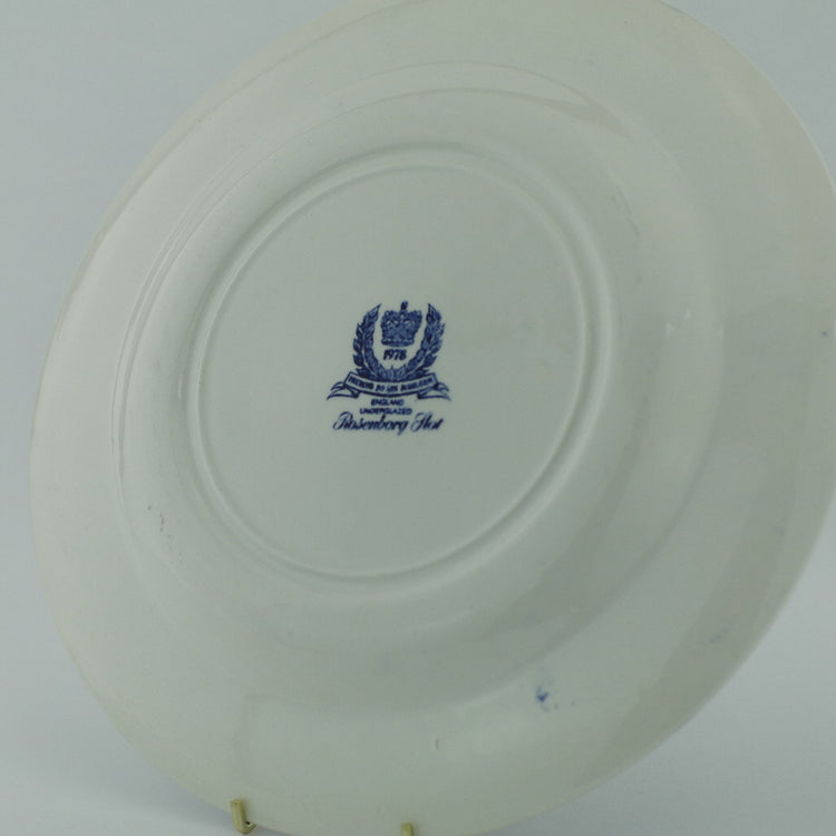 Plato de cerámica vintage de 1978 ROSENBORG SLOT Dinamarca Royal Decor
