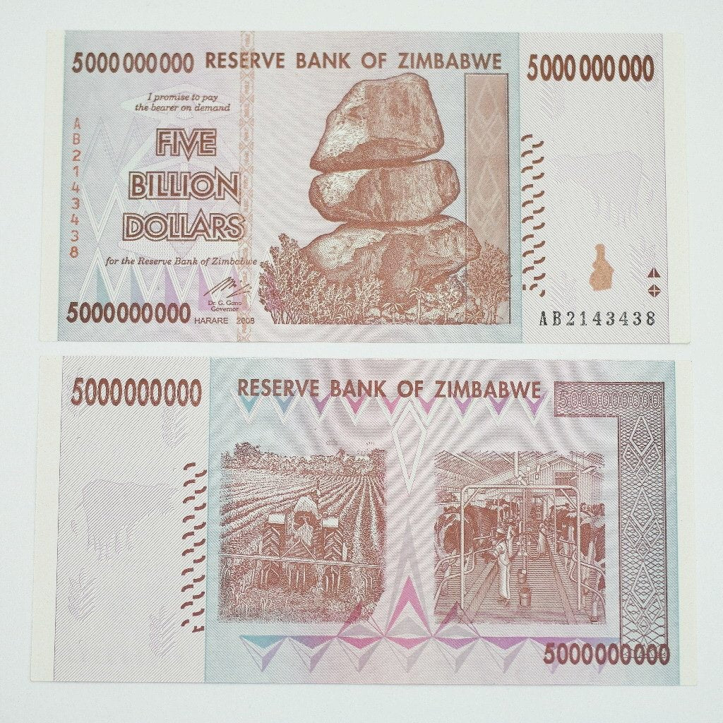 Billion Zimbabwe Dollars note