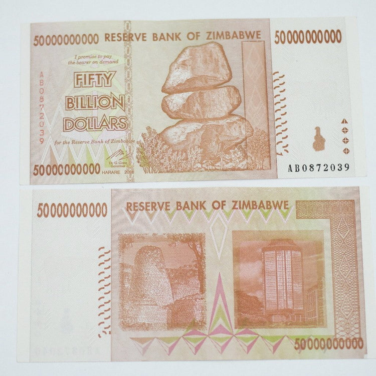 Billion Zimbabwe Dollars note