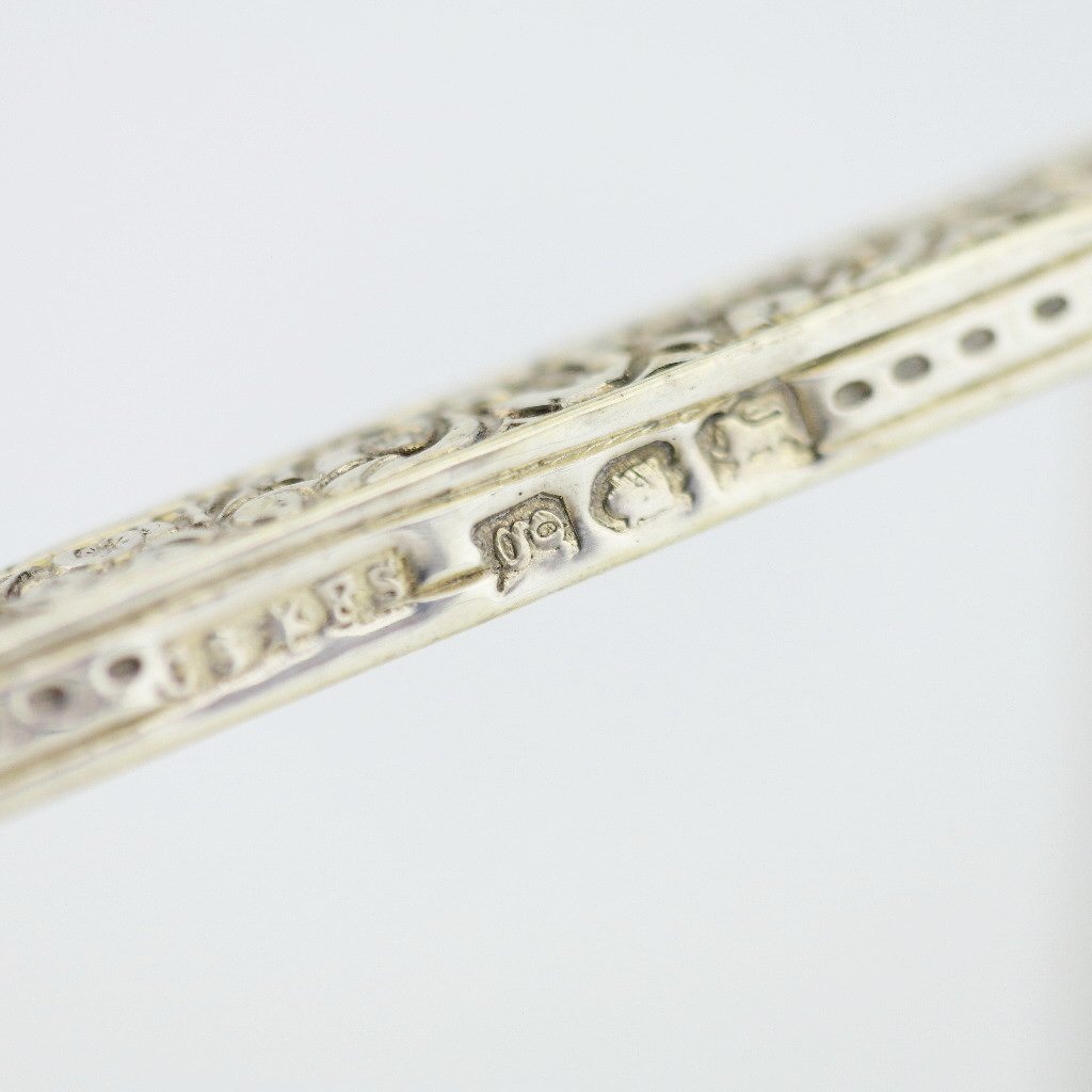 Cuchara de unción de plata de ley antigua de 1902 de 250 mm Coronación Real de Londres