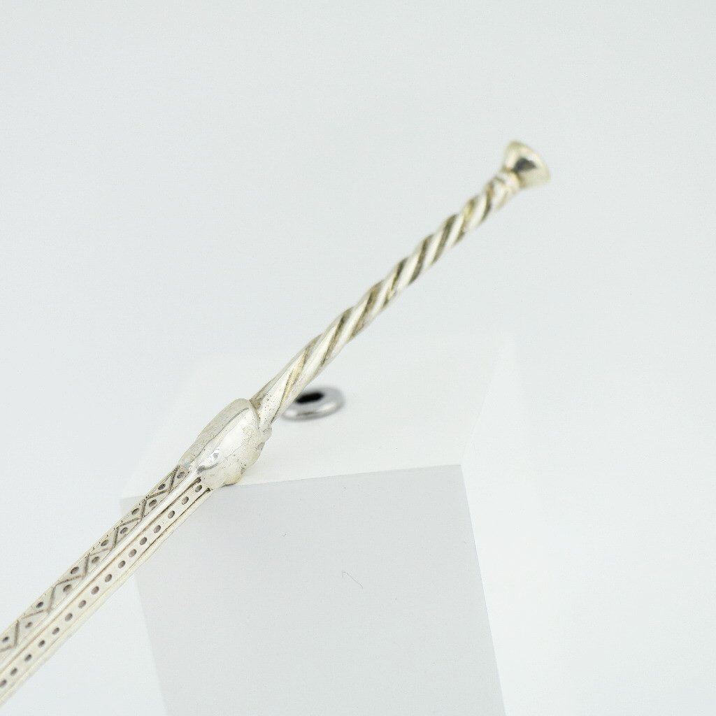 Cuchara de unción de plata de ley antigua de 1902 de 250 mm Coronación Real de Londres