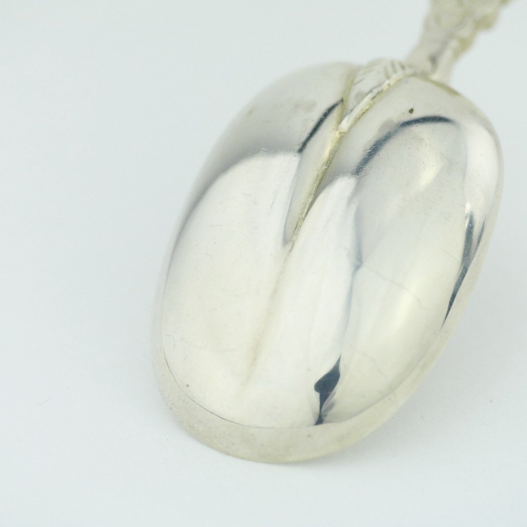 Cuchara de unción de plata de ley antigua de 1902 de 250 mm Coronación Real de Londres