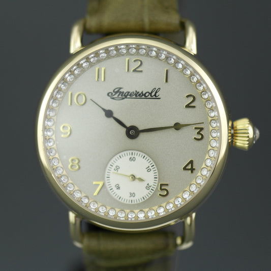 Ingersoll The Trenton Reloj de pulsera de cuarzo para mujer con correa de piel