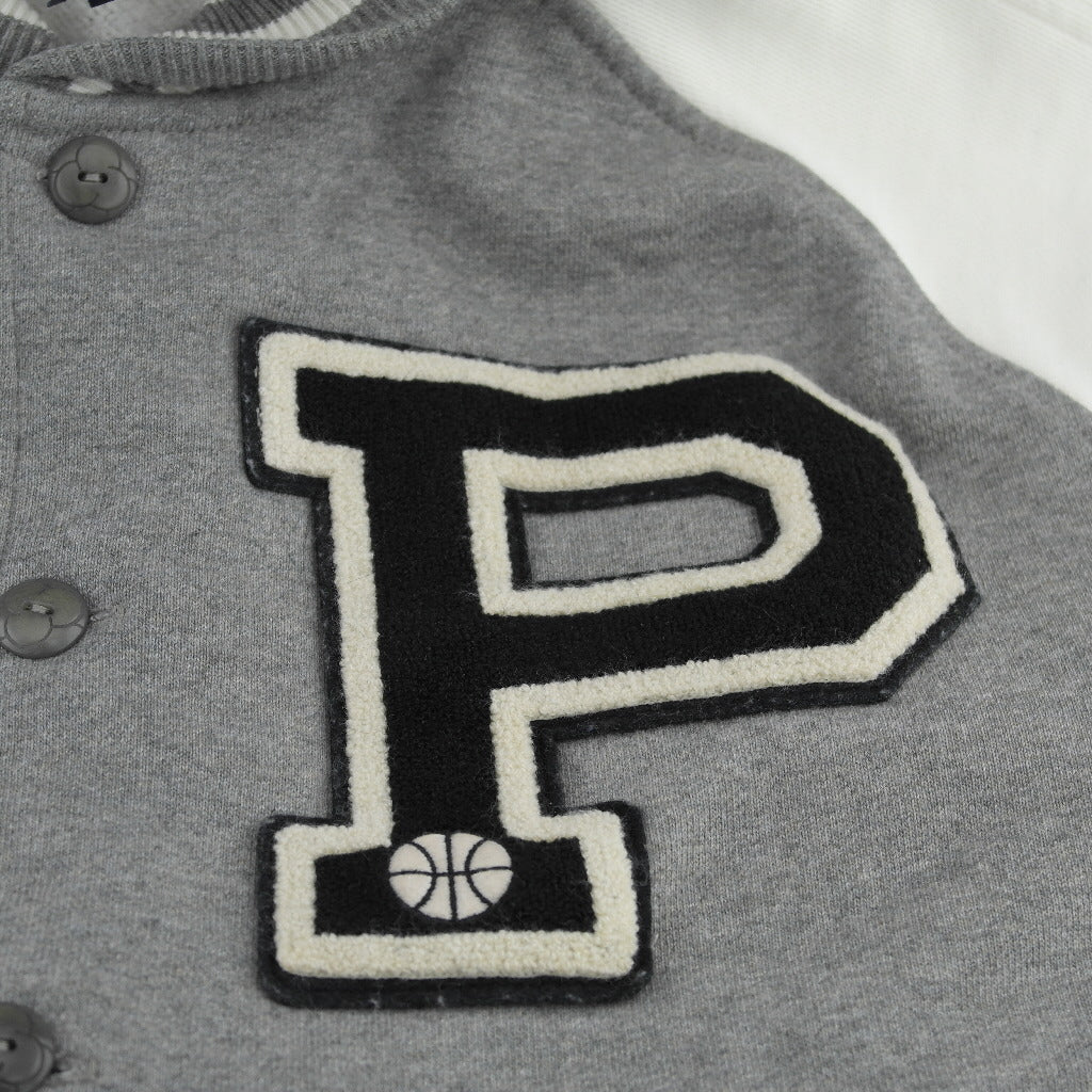 Polo Ralph Lauren Grey baseball fleece jacket Cardigan Regent