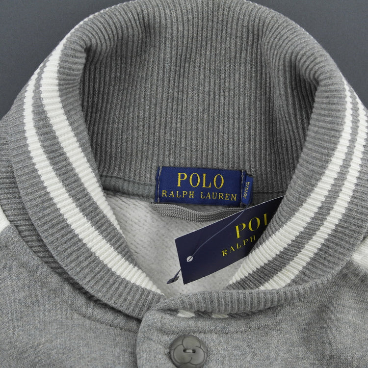 Polo Ralph Lauren Grey baseball fleece jacket Cardigan Regent