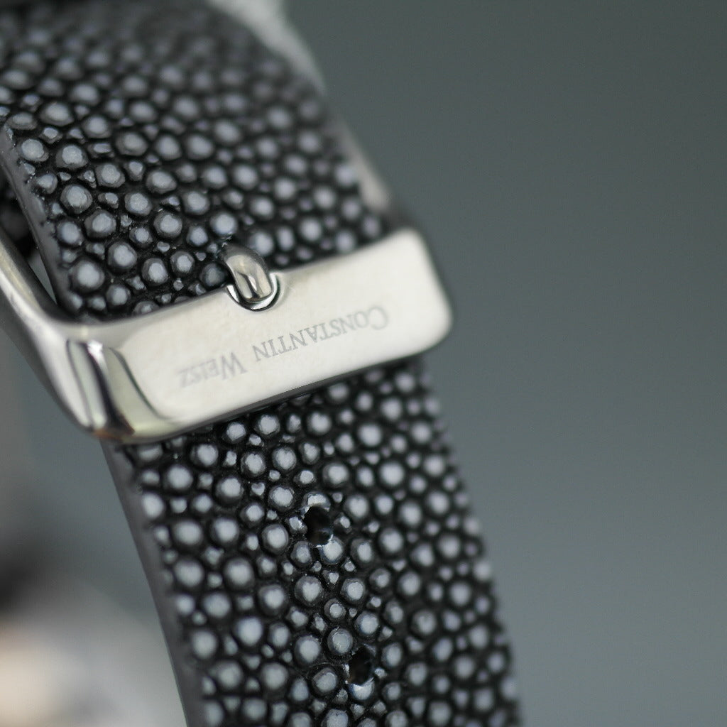 Constantin Weisz Skeleton Automatik-Armbanduhr mit rosafarbener Lünette