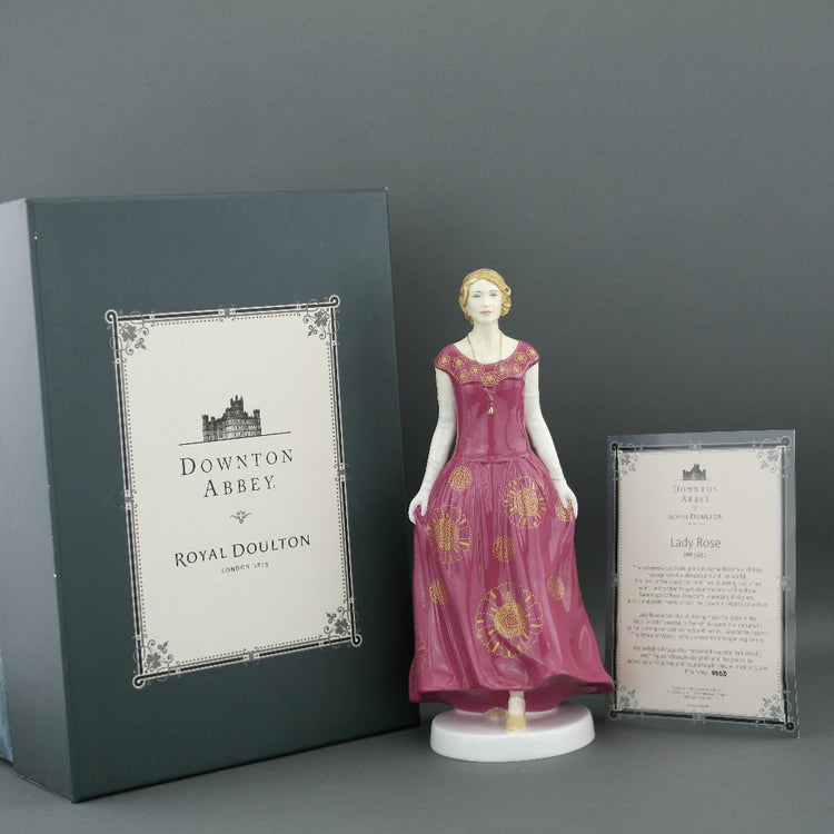 Downton Abbey Lady Rose handgemachte Figur aus Knochenporzellan