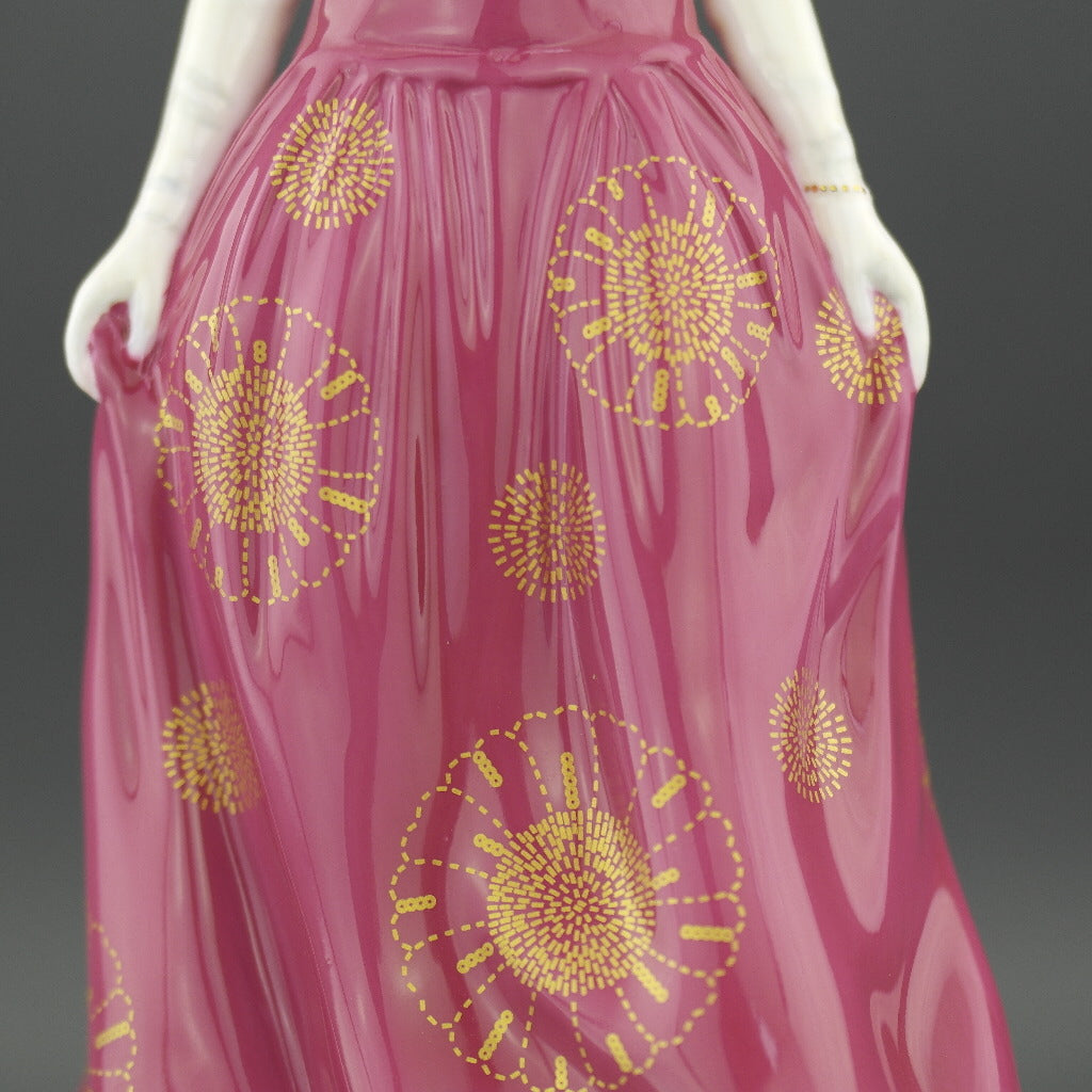 Downton Abbey Lady rosa figura de porcelana de hueso hecha a mano