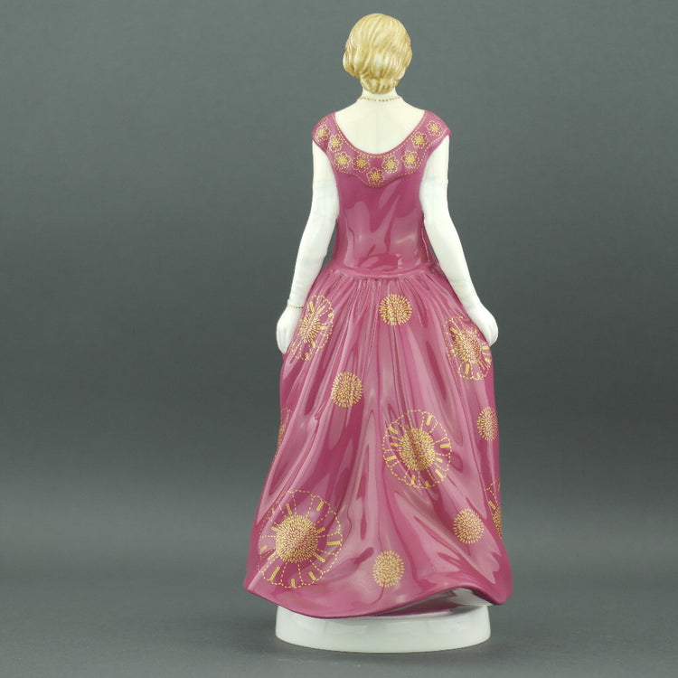 Downton Abbey Lady rosa figura de porcelana de hueso hecha a mano
