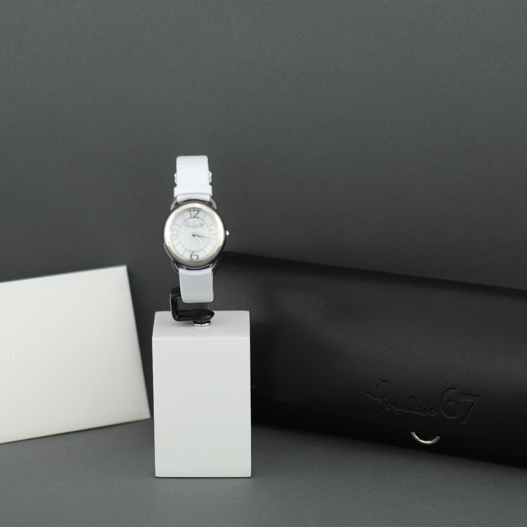 Reloj suizo Pomellato 67 de edición limitada para mujer con números arábigos y correa de piel 