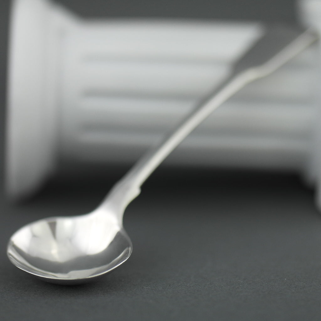 Antique 1826 sterling silver salt mustard spoon London JEC William Sumner I