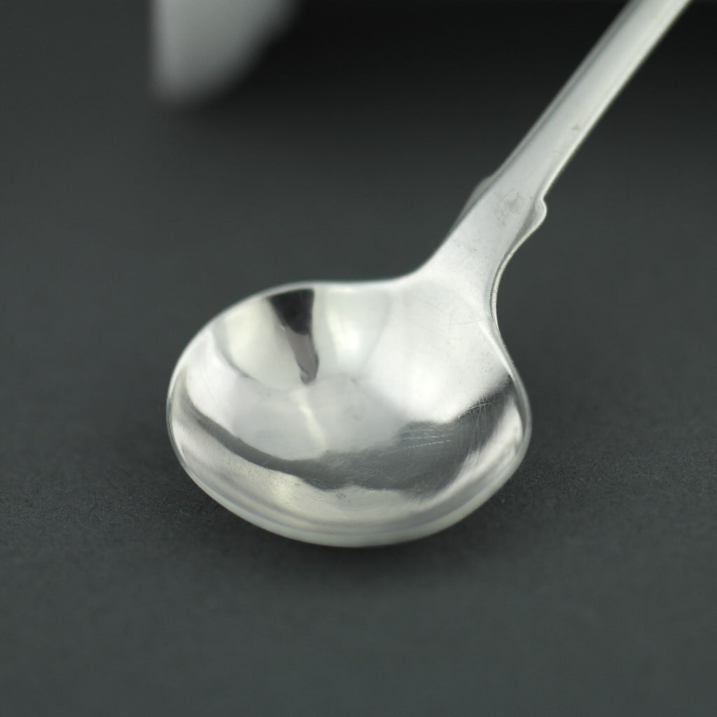 Antique 1826 sterling silver salt mustard spoon London JEC William Sumner I