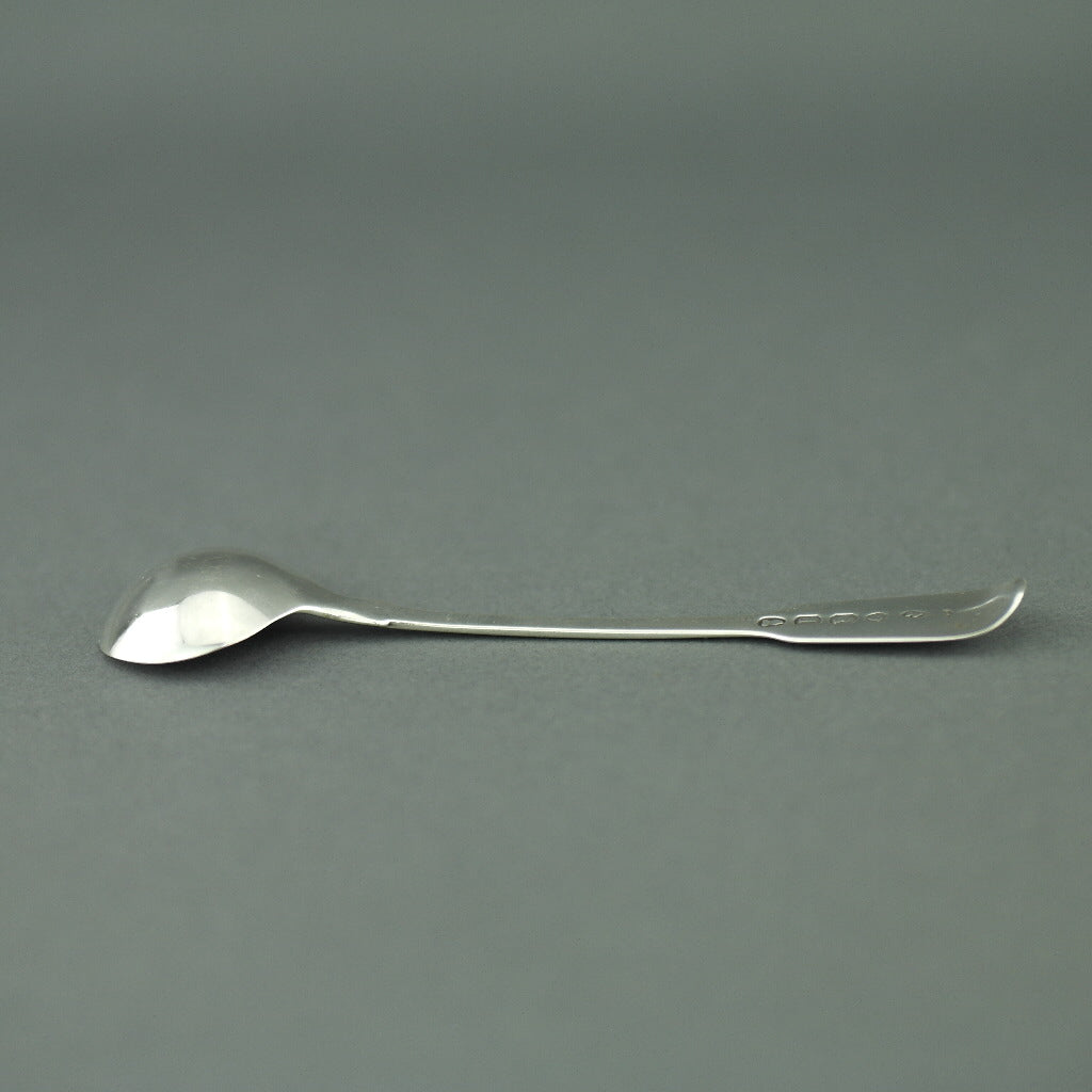 Antique 1826 sterling silver salt mustard spoon London JEC William Sumner I