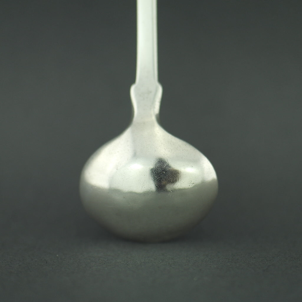 Antique 1826 sterling silver salt mustard spoon London JEC William Sumner I