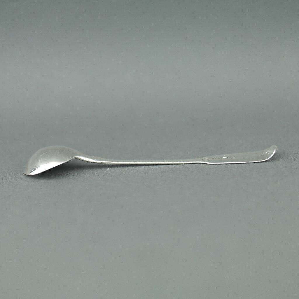 Antique 1826 sterling silver salt mustard spoon London JEC William Sumner I
