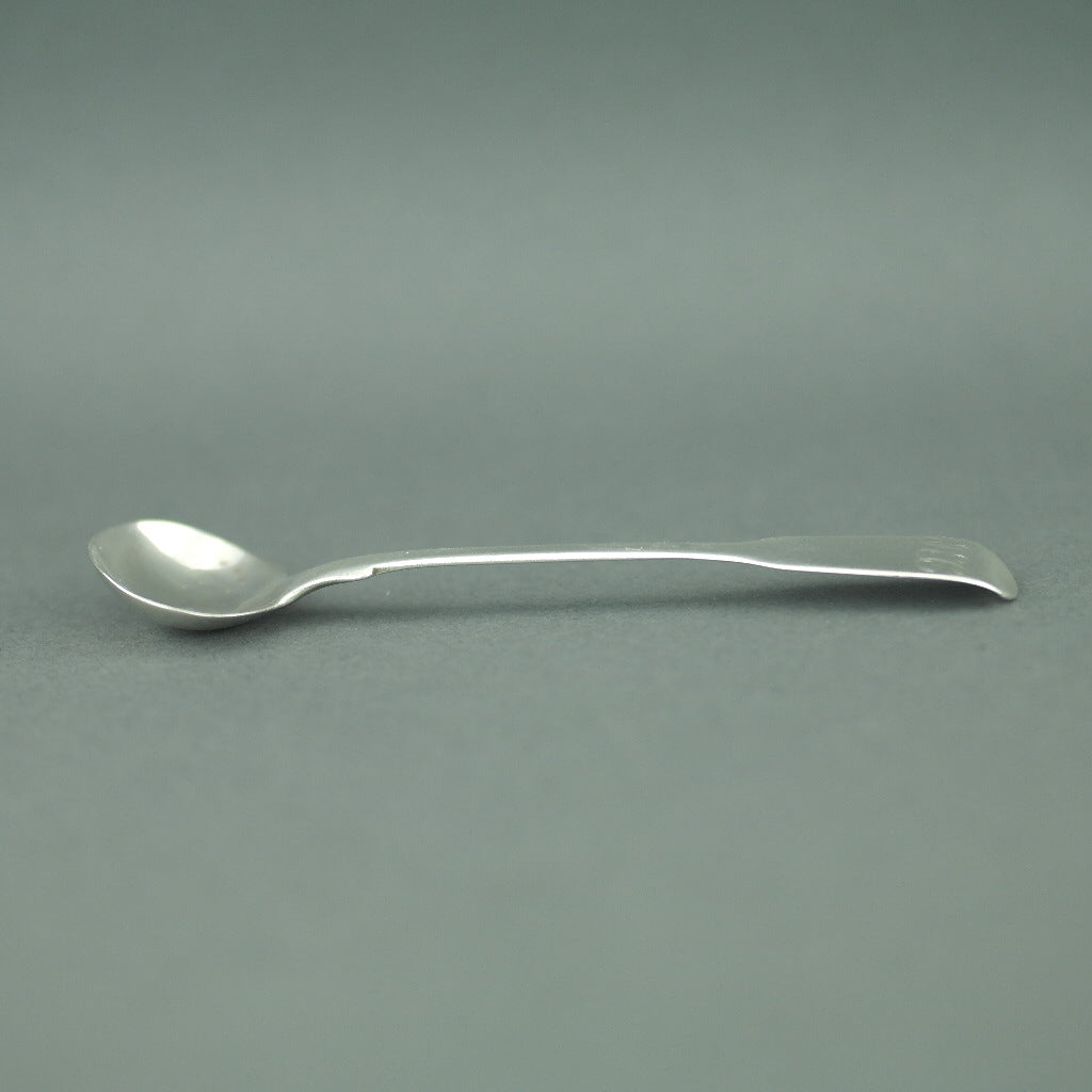 Antique 1826 sterling silver salt mustard spoon London JEC William Sumner I
