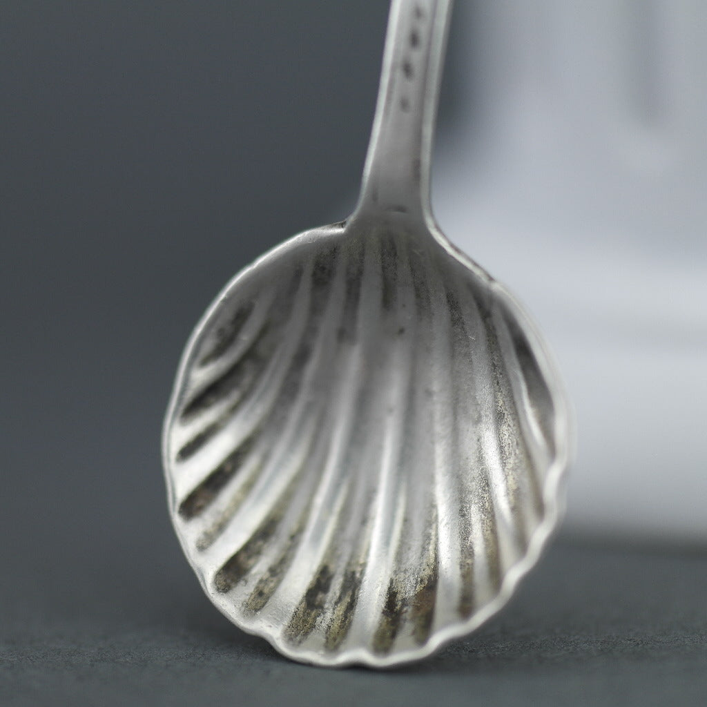 Antique 1866 sterling silver spoon salt Birmingham Hilliard Thomason 19thC