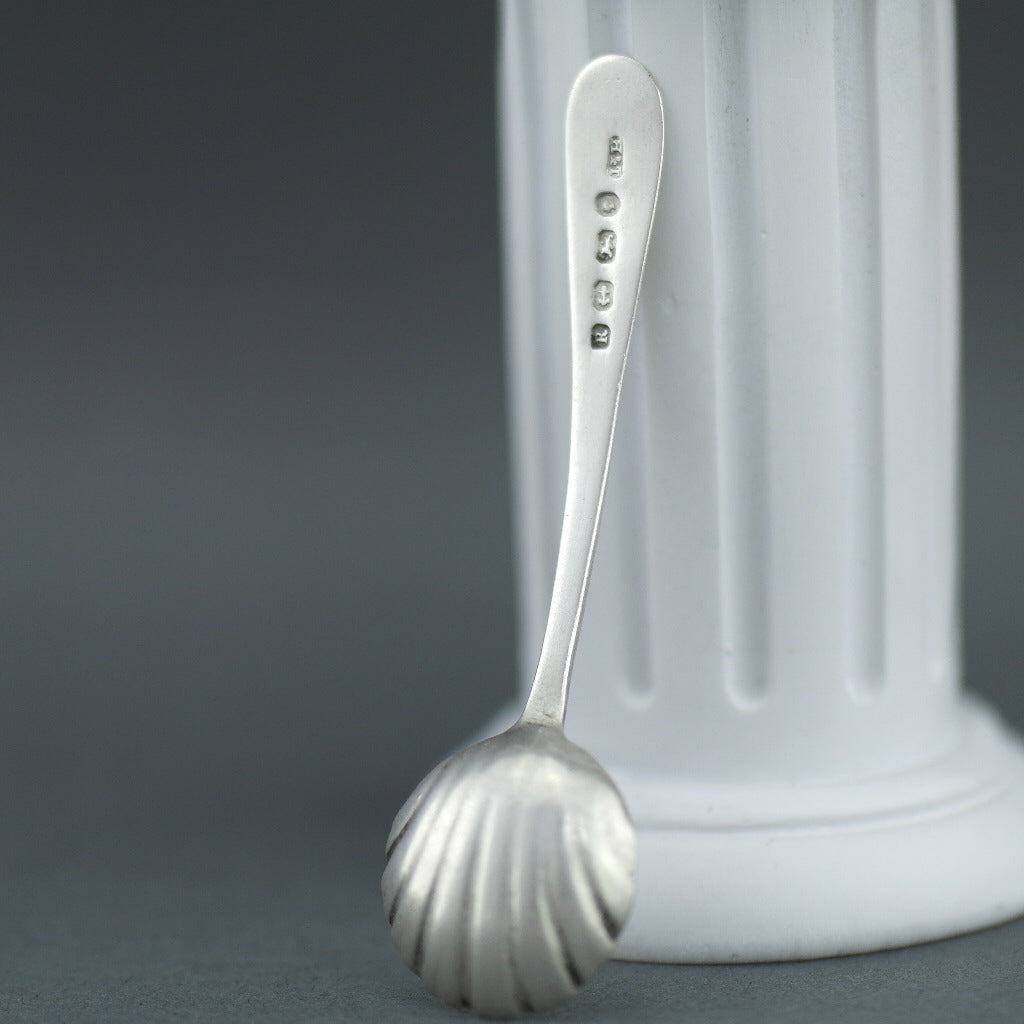 Antique 1866 sterling silver spoon salt Birmingham Hilliard Thomason 19thC