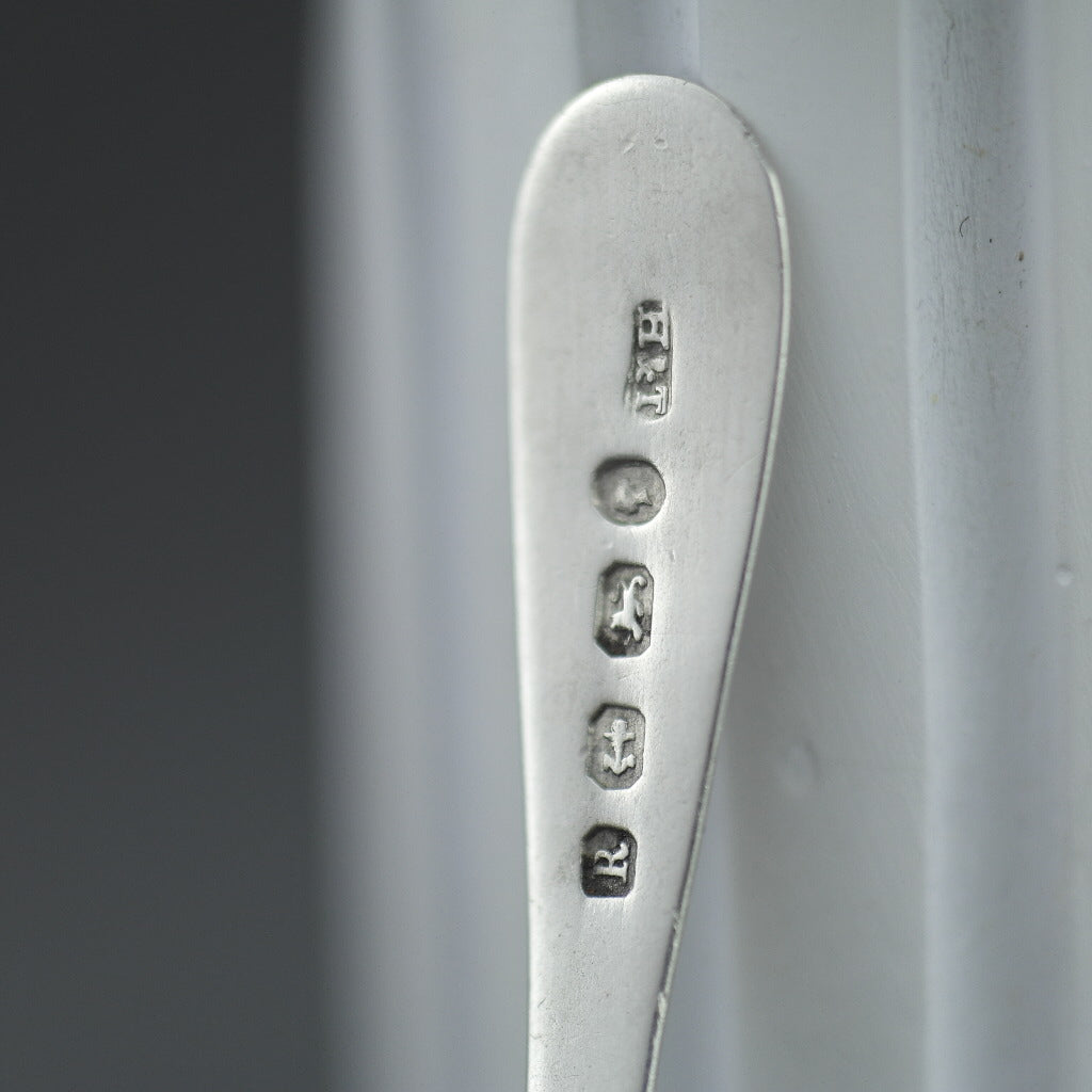 Antique 1866 sterling silver spoon salt Birmingham Hilliard Thomason 19thC