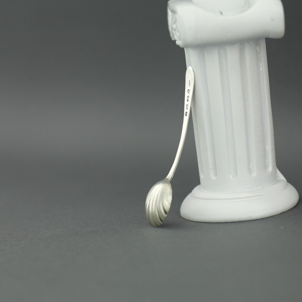 Antique 1866 sterling silver spoon salt Birmingham Hilliard Thomason 19thC