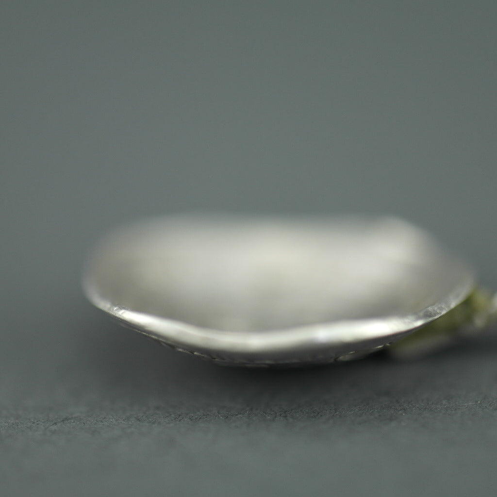 Antique 1881 solid silver coin spoon salt mustard 19thC Arabian Muslim