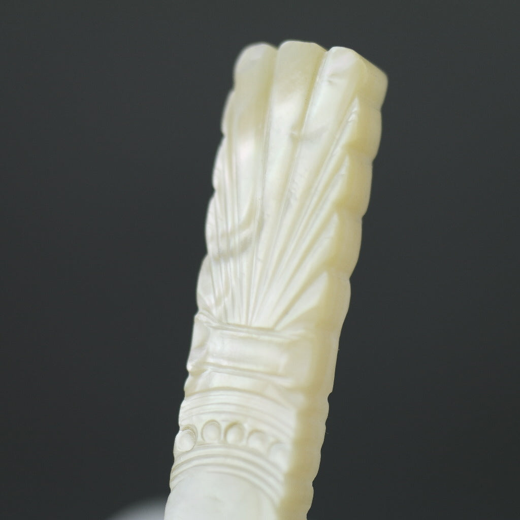 Antique 1838 sterling silver fork with Nacre MOP handle Birmingham