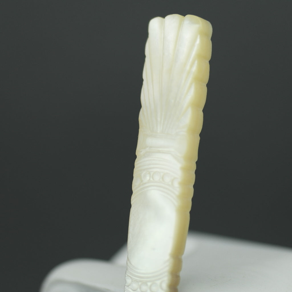 Antique 1838 sterling silver fork with Nacre MOP handle Birmingham