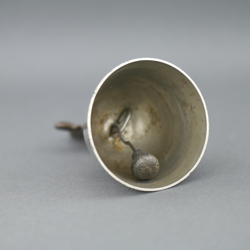 Antique reception bedroom iron bell with Royal flower handle